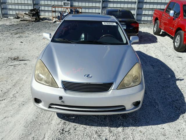 JTHBA30G355065356 - 2005 LEXUS ES 330 SILVER photo 9