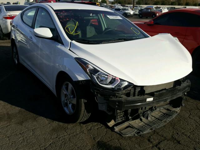 5NPDH4AE6EH501271 - 2014 HYUNDAI ELANTRA SE WHITE photo 1