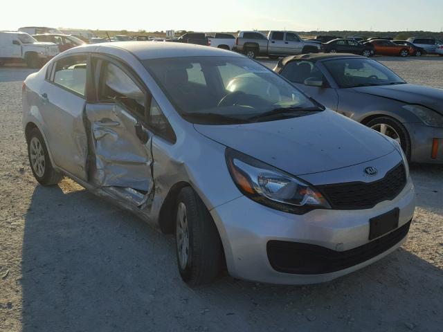 KNADM4A36E6395969 - 2014 KIA RIO LX SILVER photo 1