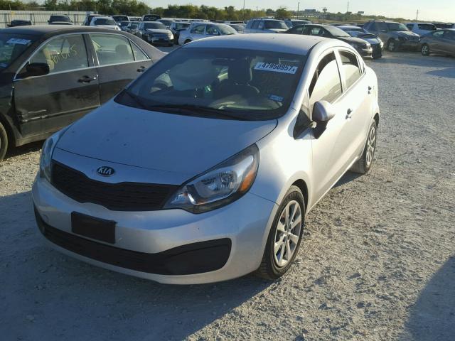 KNADM4A36E6395969 - 2014 KIA RIO LX SILVER photo 2