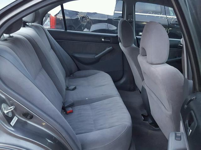 2HGES15585H600182 - 2005 HONDA CIVIC LX GRAY photo 6