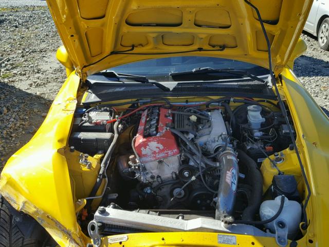 JHMAP11411T001731 - 2001 HONDA S2000 YELLOW photo 7