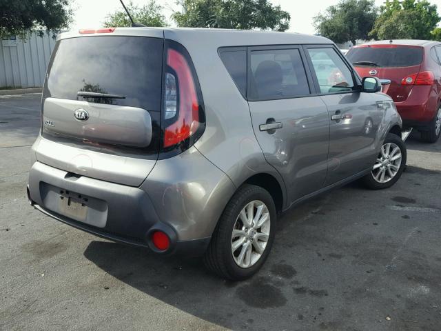 KNDJN2A27E7109295 - 2014 KIA SOUL GRAY photo 4