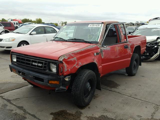 JB7FM24E6KP026726 - 1989 DODGE RAM 50 RED photo 2