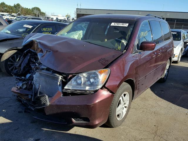 5FNRL38418B055108 - 2008 HONDA ODYSSEY EX BURGUNDY photo 2