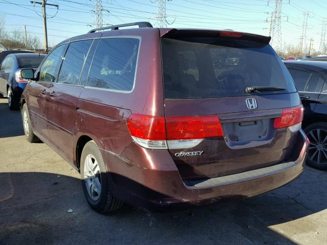 5FNRL38418B055108 - 2008 HONDA ODYSSEY EX BURGUNDY photo 3