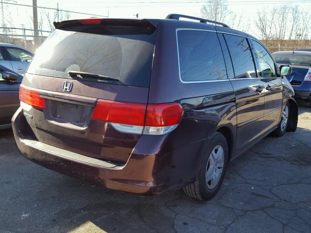 5FNRL38418B055108 - 2008 HONDA ODYSSEY EX BURGUNDY photo 4