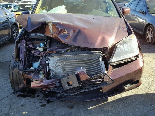 5FNRL38418B055108 - 2008 HONDA ODYSSEY EX BURGUNDY photo 9