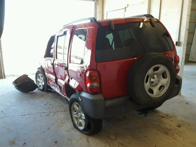 1J4GL48182W253281 - 2002 JEEP LIBERTY SP RED photo 3