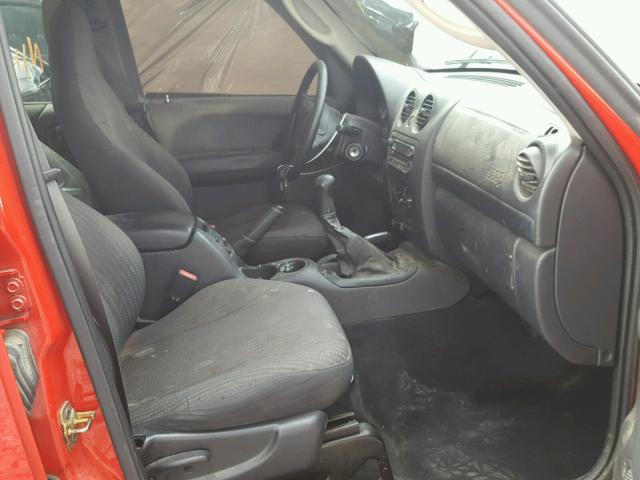 1J4GL48182W253281 - 2002 JEEP LIBERTY SP RED photo 5