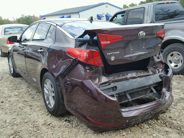 5XXGM4A76DG099918 - 2013 KIA OPTIMA LX MAROON photo 3