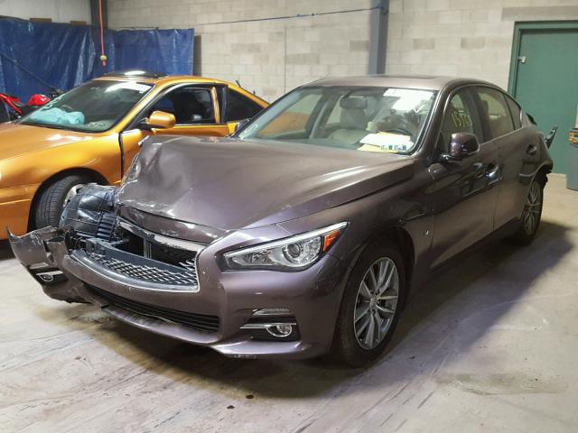 JN1BV7AR0FM391459 - 2015 INFINITI Q50 BASE Marrón foto 2