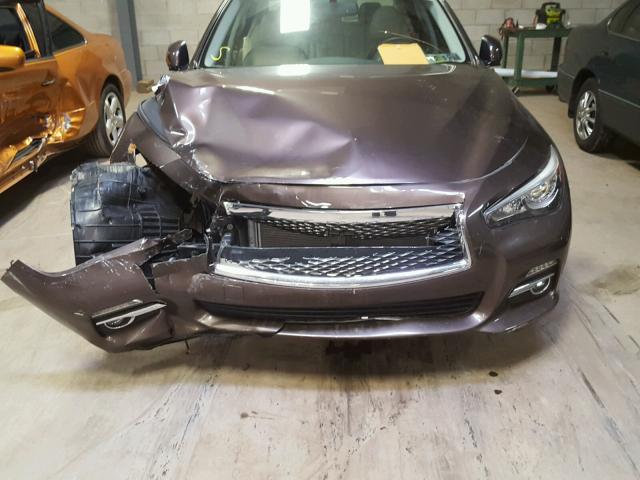 JN1BV7AR0FM391459 - 2015 INFINITI Q50 BASE Marrón foto 7