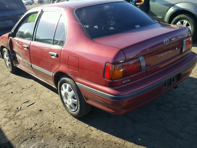 JT2EL43T6R0460702 - 1994 TOYOTA TERCEL DX RED photo 3