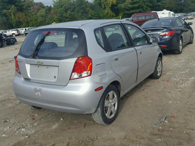KL1TD66697B737901 - 2007 CHEVROLET AVEO BASE Srebrny zdjęcie 4