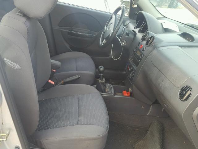 KL1TD66697B737901 - 2007 CHEVROLET AVEO BASE Srebrny zdjęcie 5