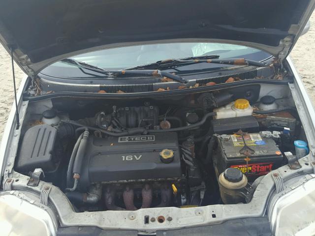 KL1TD66697B737901 - 2007 CHEVROLET AVEO BASE Srebrny zdjęcie 7