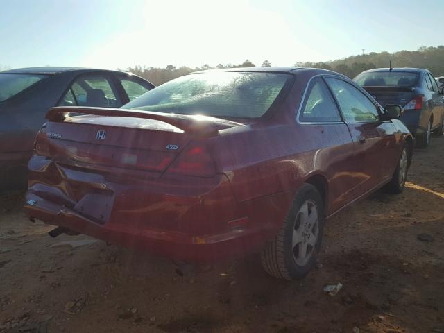 1HGCG2252YA003907 - 2000 HONDA ACCORD EX RED photo 4