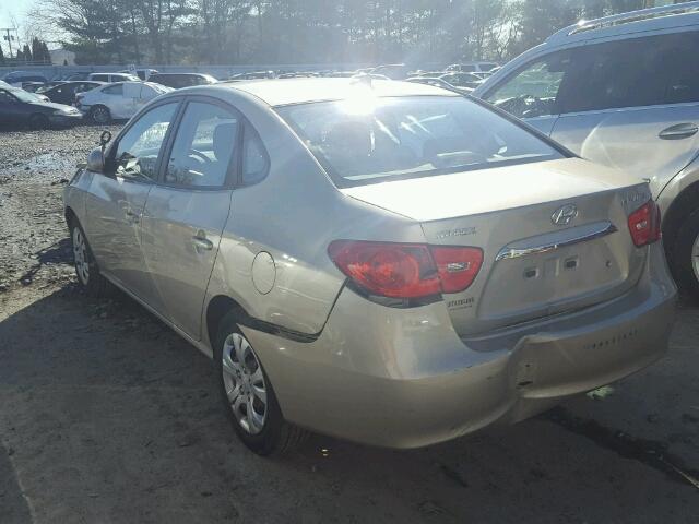 KMHDU4AD4AU859015 - 2010 HYUNDAI ELANTRA BL TAN photo 3