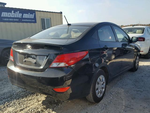 KMHCT4AE1GU164054 - 2016 HYUNDAI ACCENT SE BLACK photo 4