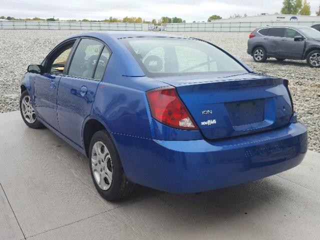 1G8AJ54F54Z209730 - 2004 SATURN ION LEVEL BLUE photo 3