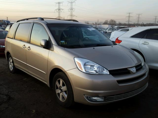 5TDZA22C54S089137 - 2004 TOYOTA SIENNA XLE TAN photo 1