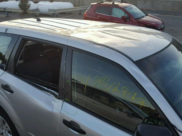 JF2SH61659H792511 - 2009 SUBARU FORESTER 2 SILVER photo 9