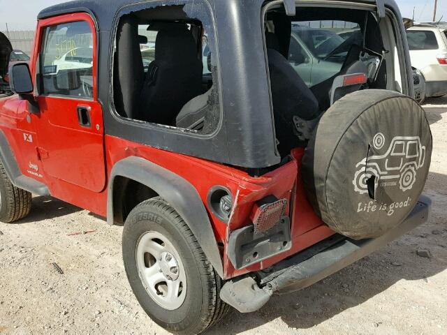 1J4FA39S74P731187 - 2004 JEEP WRANGLER X RED photo 9