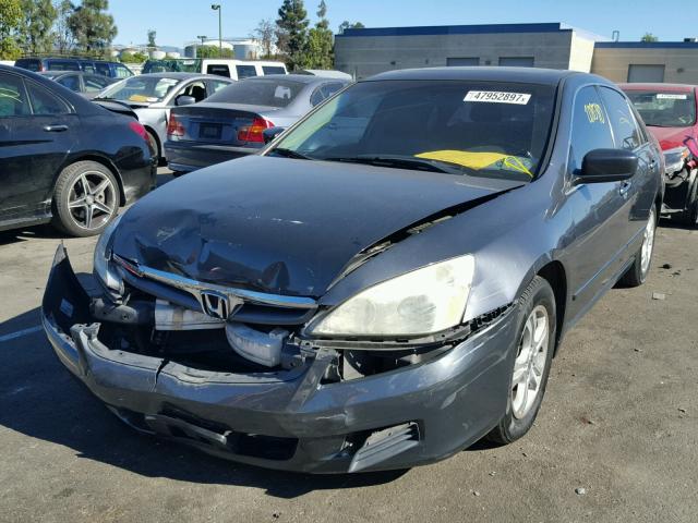 1HGCM56777A000067 - 2007 HONDA ACCORD EX GRAY photo 2