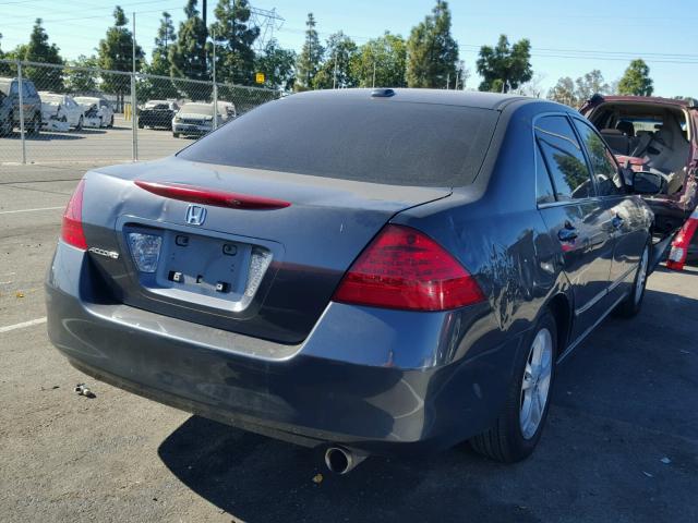 1HGCM56777A000067 - 2007 HONDA ACCORD EX GRAY photo 4