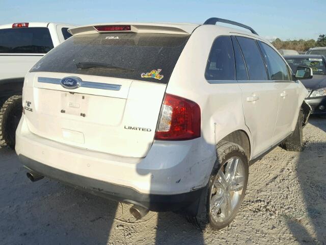 2FMDK3KC8BBA85168 - 2011 FORD EDGE LIMIT WHITE photo 4