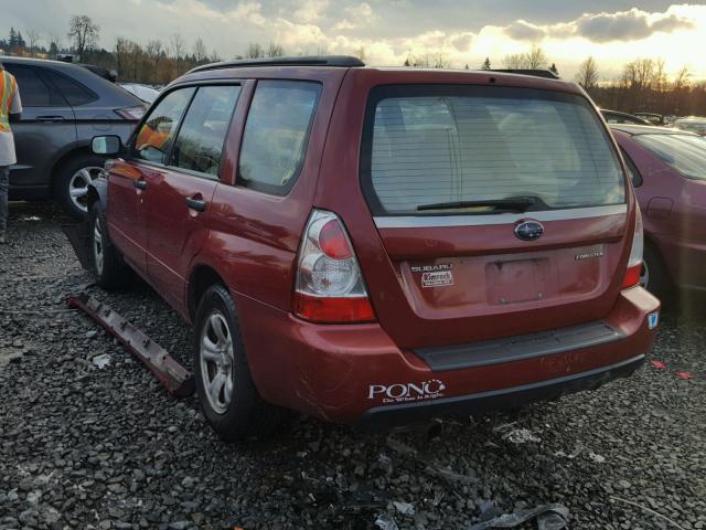 JF1SG63676H724453 - 2006 SUBARU FORESTER 2 RED photo 3