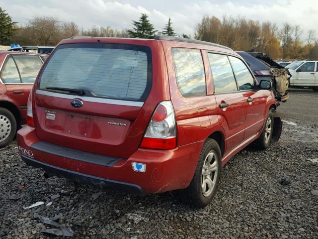 JF1SG63676H724453 - 2006 SUBARU FORESTER 2 RED photo 4