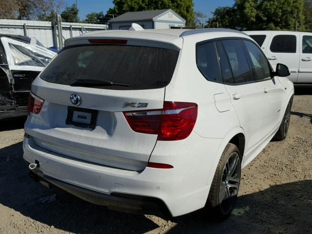 5UXWX7C51H0S19677 - 2017 BMW X3 XDRIVE3 WHITE photo 4