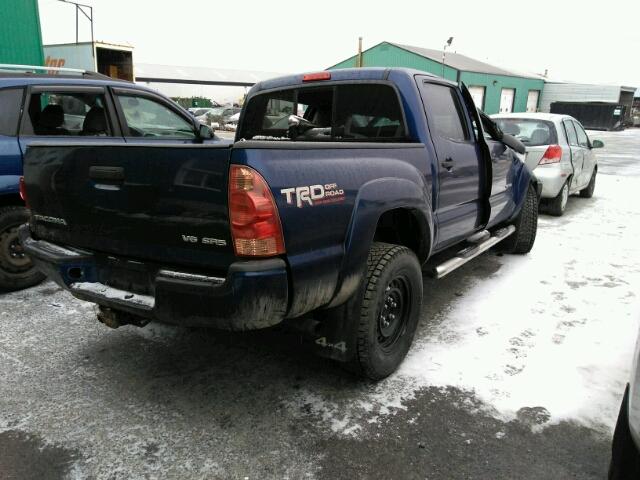 5TELU42N78Z482141 - 2008 TOYOTA TACOMA DOU BLUE photo 4