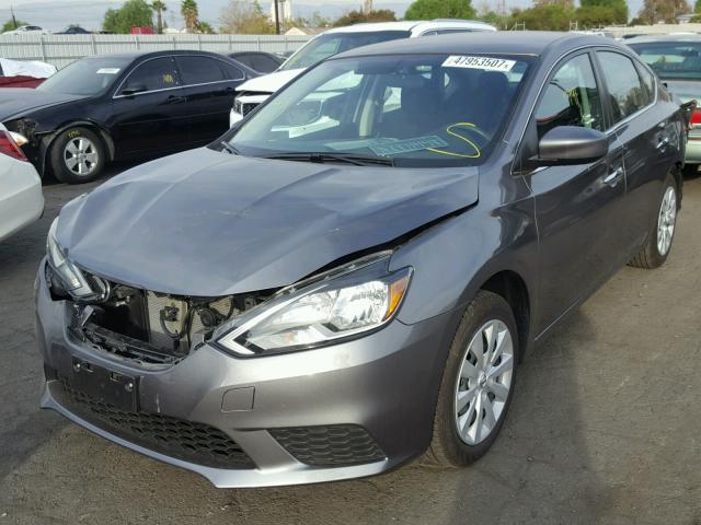 3N1AB7AP7HY241044 - 2017 NISSAN SENTRA S SILVER photo 2