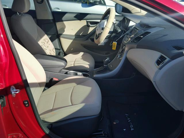 KMHDH4AE6GU642717 - 2016 HYUNDAI ELANTRA SE RED photo 5