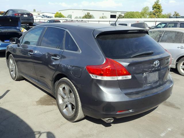 4T3ZK3BB9BU038990 - 2011 TOYOTA VENZA BASE GRAY photo 3