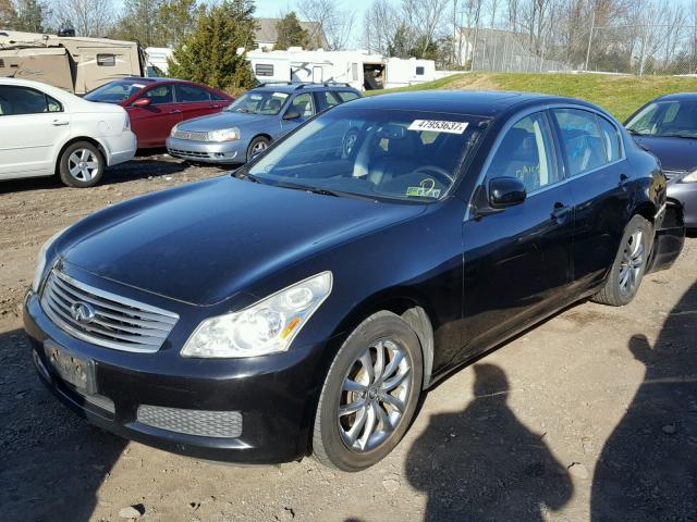 JNKBV61F37M800907 - 2007 INFINITI G35 BLACK photo 2