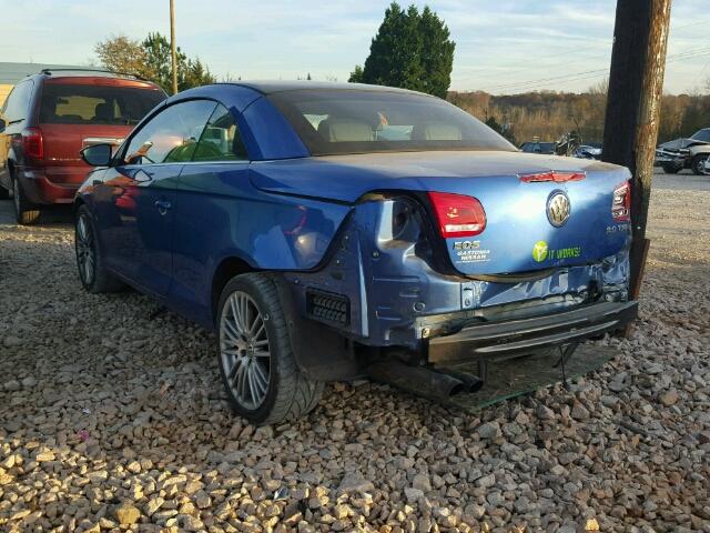 WVWBW7AH8CV003918 - 2012 VOLKSWAGEN EOS KOMFOR 蓝色 照片 3