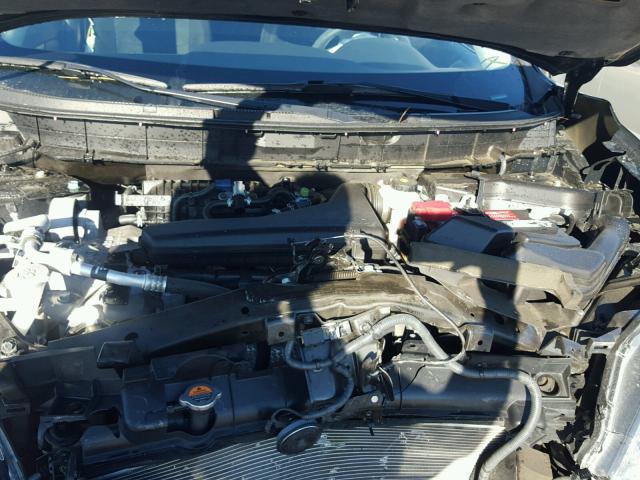 5N1AT2MT1EC768907 - 2014 NISSAN ROGUE S BLACK photo 7