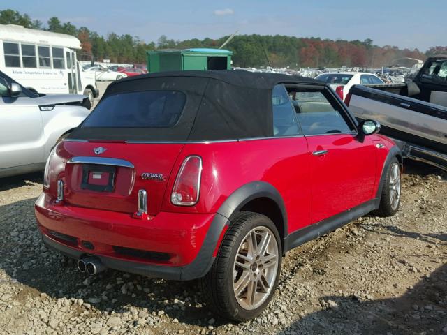 WMWRH33586TK59073 - 2006 MINI COOPER S RED photo 4