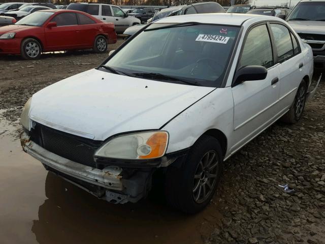 2HGES16501H587064 - 2001 HONDA CIVIC LX WHITE photo 2