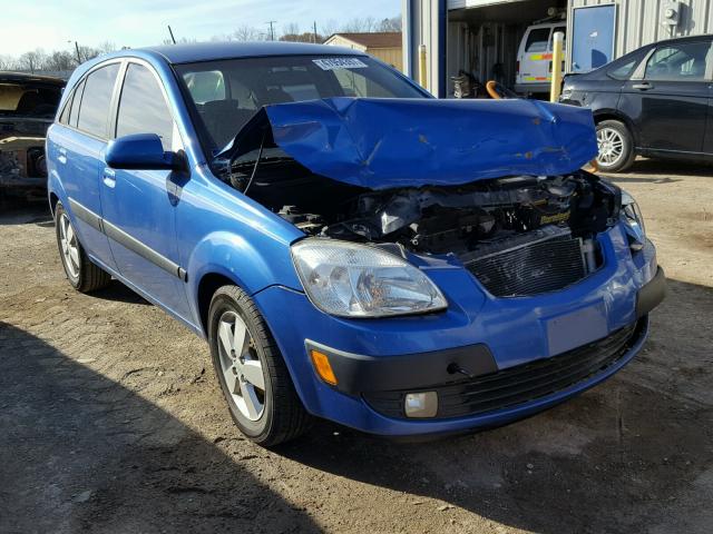 KNADE163776193696 - 2007 KIA RIO 5 SX BLUE photo 1