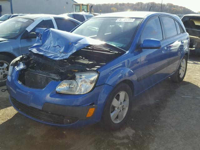 KNADE163776193696 - 2007 KIA RIO 5 SX BLUE photo 2