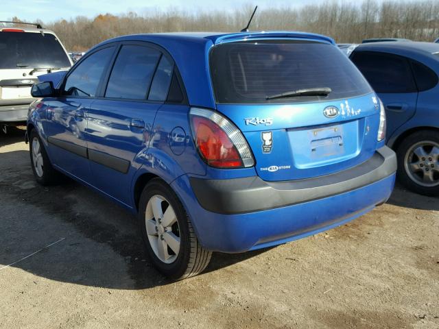 KNADE163776193696 - 2007 KIA RIO 5 SX BLUE photo 3