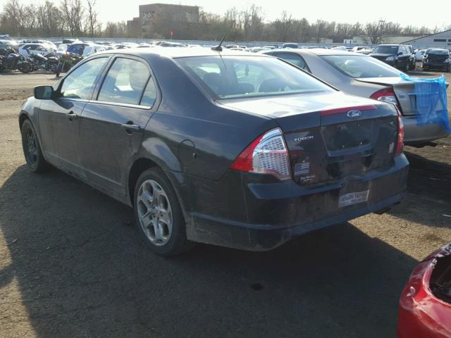 3FAHP0HA9AR270055 - 2010 FORD FUSION SE BLACK photo 3