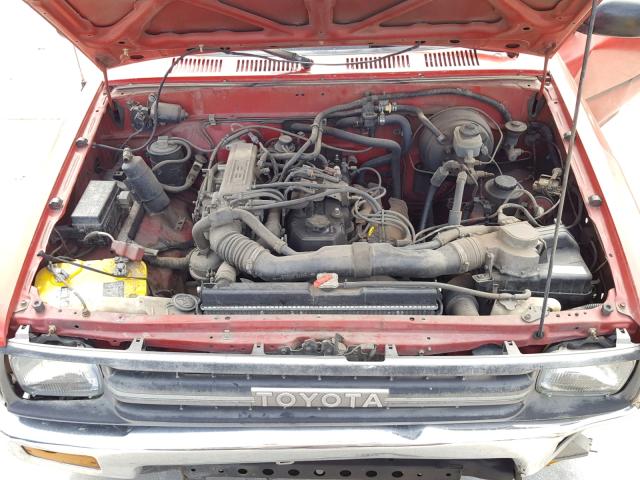 JT4RN93P9K0010258 - 1989 TOYOTA PICKUP 1/2 RED photo 7