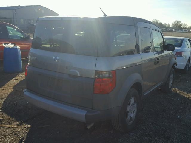 5J6YH28583L037933 - 2003 HONDA ELEMENT EX GRAY photo 4