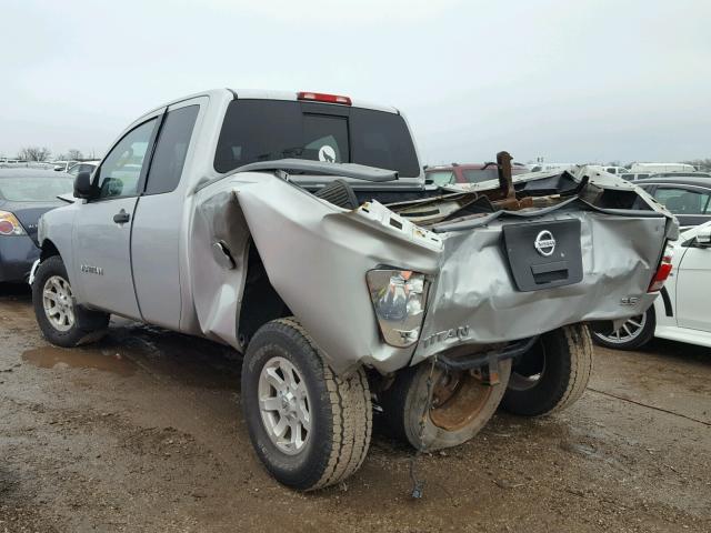 1N6BA06B07N206024 - 2007 NISSAN TITAN XE SILVER photo 3